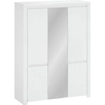 Гардероб Lindy 5D с огледало бял гланц