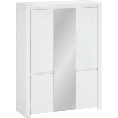 Гардероб Lindy 5D с огледало бял гланц