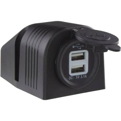 34525A 2x USB zásuvka voděodolná v přídavném panelu