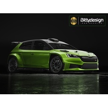 Bittydesign Karoserie čirá ŠKODA Fabia RS Rally2 1/10 rally 190mm