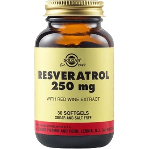 Solgar Resveratrol 250 mg, 30 softgels