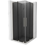 Mexen Velar L Duo душ кабина плъзгаща се 90 x 90 см, графит, четкан никел - 871-090-090-02-43-97 (871-090-090-02-43-97)