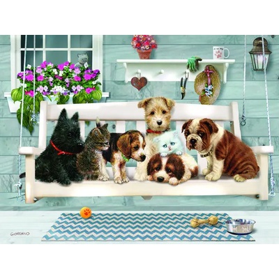 Cobble Hill - Puzzle Family Puzzle: Porch Pals - 350 piese