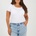 Brave Soul Тениска Brave Soul Plus Size Basic Ribbed Short Sleeve T-shirt - White