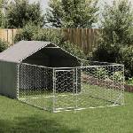 vidaXL Открита кучешка колиба с бягаща пътека 5x2x1, 5 m (3329236)