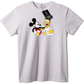 NOONEBRAND Тениска Mickey и Хомър бира - 5XL, Black
