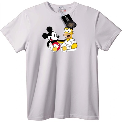 NOONEBRAND Тениска Mickey и Хомър бира - 5XL, Black