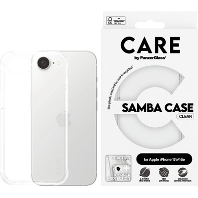 Panzer Гръб CARE by PanzerGlass за Apple iPhone 17E, iPhone 16E, Fashionable, Samba, Прозрачен