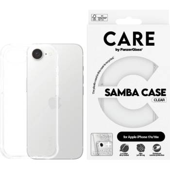 Panzer Гръб CARE by PanzerGlass за Apple iPhone 17E, iPhone 16E, Fashionable, Samba, Прозрачен