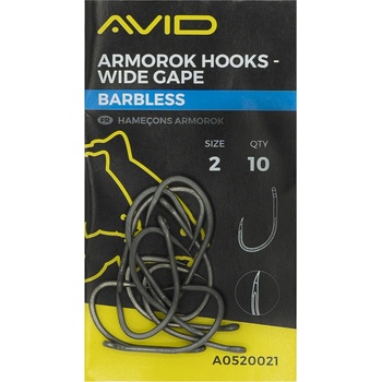 Avid Carp Armorok Hooks Wide Gape Barbed vel.8 10 ks