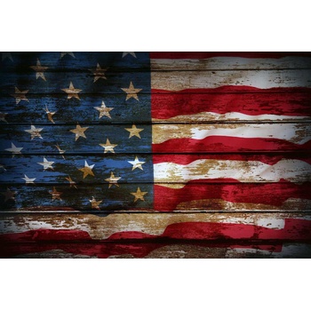 DIMEX ART s. r. o Флизелинов фототапет табло с американско знаме 375 x 250 см