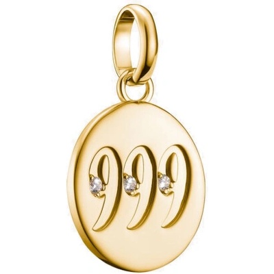 Thomas Sabo connect prívesok charm Angel number 999 with stones gold-plated CC1256 414 14