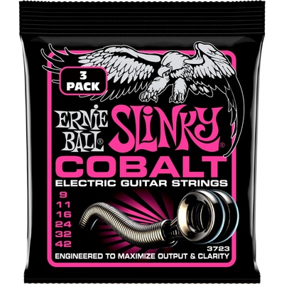Ernie Ball 3723 Cobalt Super Slinky 3-Pack