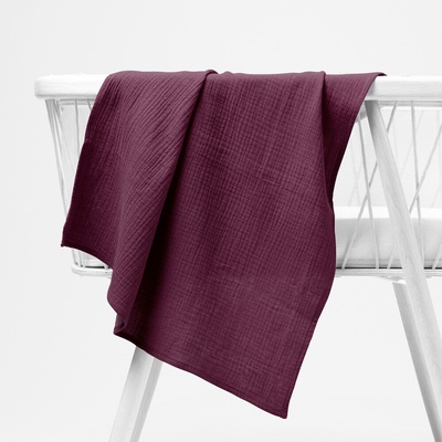 Biante Mušelínová plienka/dečka MSN-044 Burgundská vínová 100x100 cm