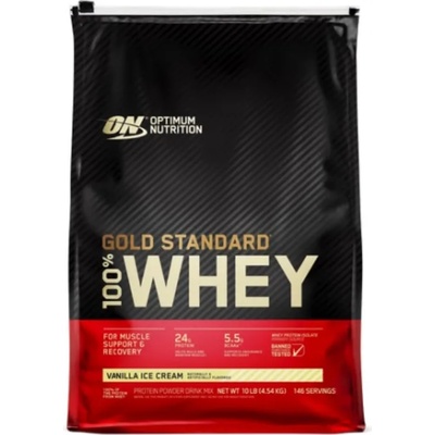 Optimum Nutrition Gold Standard 100% Whey, ванилов сладолед, 4.54 kg, Optimum Nutrition