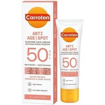 Carroten Слънцезащитен анти-ейджкрем срещу пигментни петна, Carroten Face Cream Atnispot SPF50 50ml