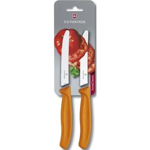 Victorinox Комплект от два ножа за домати Victorinox Swiss Classic 11 см. , назъбено острие, оранжеви (6.7836.L119B)