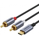 Ugreen CM451 USB-C na 2x RCA (Cinch) 1,5m, černý