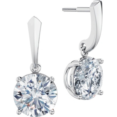 DF dámske náušnice 6423, žluté zlato s laboratorními diamanty o celkové váze 6.00 ct VS1/F