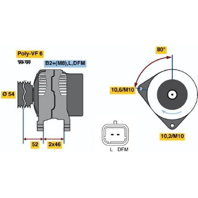 Alternátor BOSCH (BO 0986046240)