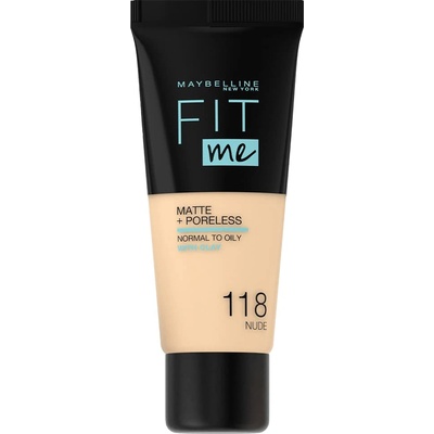 Maybelline Fit Me Matte + Poreless течен фон дьо тен 118 гол цвят 30 ml