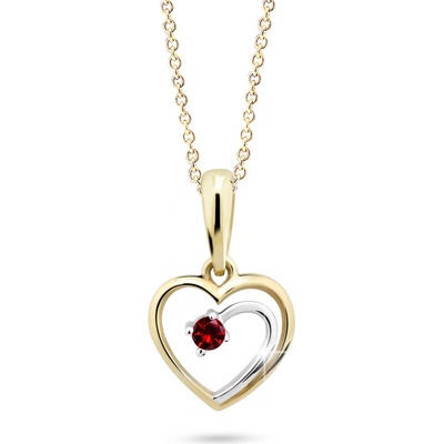 Cutie Diamonds bicolor přívěsek ze žlutého zlata s rubínem DZ6300 1602 40 RU X R1