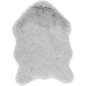 Tiseco Home Studio Светлосива изкуствена кожа Овча кожа, 60 x 90 cm - Tiseco Home Studio (3279GREYLIGHT)
