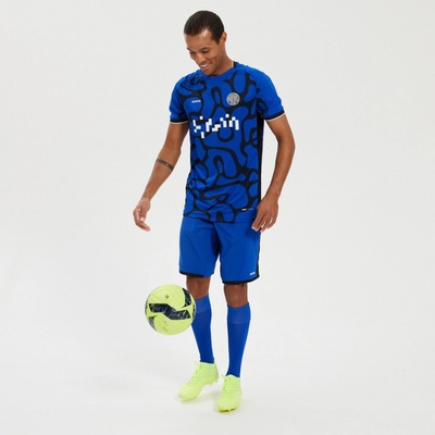 Kipsta fotbalový dres s krátkým rukávem Viralto II modro-černo-bílý