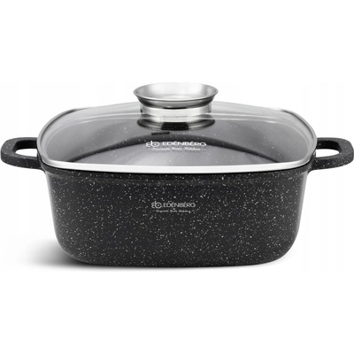 Edenberg Hrnec hliníkový mramorový hrnec 28 cm 6,5 L s poklicí