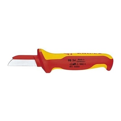 KNIPEX nůž na kabely VDE 9854, rovné ostří s KS hřbetem čepel 50 mm D=190 mm