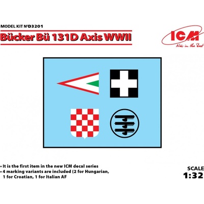 ICM Decal for Bücker Bü 131D Axis WWII 1:32