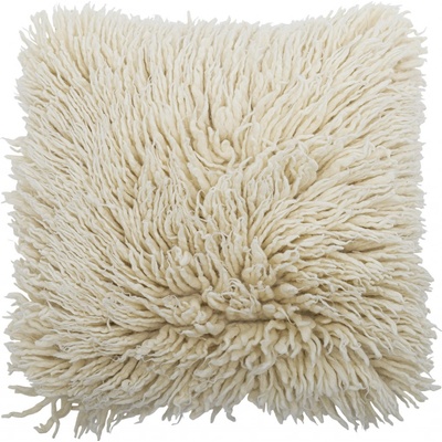 Bloomingville Vlněný polštář Star Nature Wool přírodní kožešina 45x45