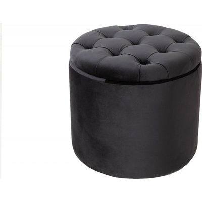Interior DE Taburet MODERN BAROCCO 50 CM černý sametTAB40734