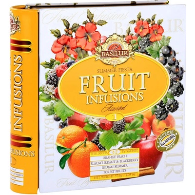 Basilur Fruit Infusions Book Summer Fiesta plech 32 x 1,8 g