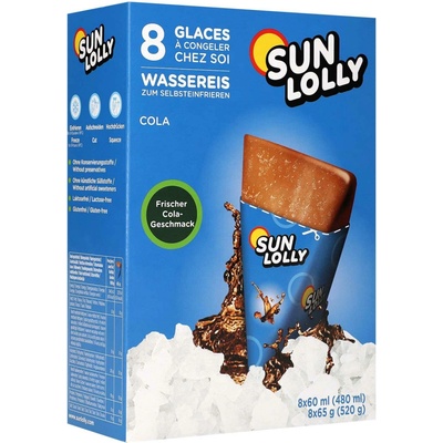 SUN LOLLY ZMRZLINA na domáce zmrazenie COLA 8 ks
