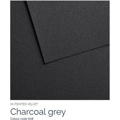 Canson Mi-Teintes VELVET sametový pastel papír 430g 50x65 varianty 608 Dark Grey