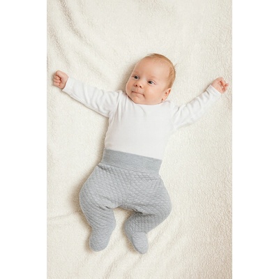 Baby Service Zimní prošívané polodupačky z dutého vlákna šedé
