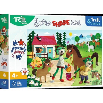 Trefl Super Shape XXL Treflíci na koňské farmě 60 dílků