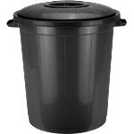 HORECANO cleaning-Кош за смет с капак 50l ЧЕРЕН (hc-33483) (0133483)