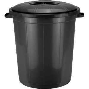 HORECANO cleaning-Кош за смет с капак 50l ЧЕРЕН (hc-33483) (0133483)