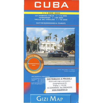 Cuba cestovní mapa 1:1 000 000