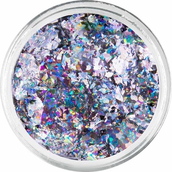 Strieborné holografické plátky na nechty Prismatic Flakes 1