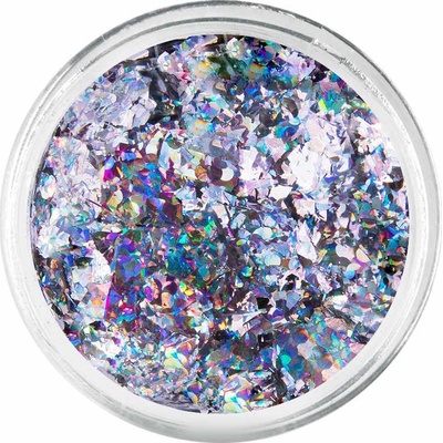 Strieborné holografické plátky na nechty Prismatic Flakes 1