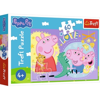 Trefl - Puzzle Peppa Pig: Happy piggy - 40 - 99 piese