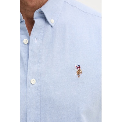 U. S. Polo Assn U. S. Polo Assn. риза мъжка от памук PEACHED OXFORD LS (MUP3247)
