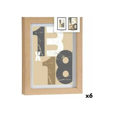 Gift Decor Рамка за снимки 18 x 23 x 2, 5 cm Естествен Cтъкло Дървен MDF (6 броя)