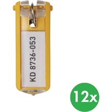 Přívěsek na klíče DURABLE KEY CLIP 12 ks žlutá