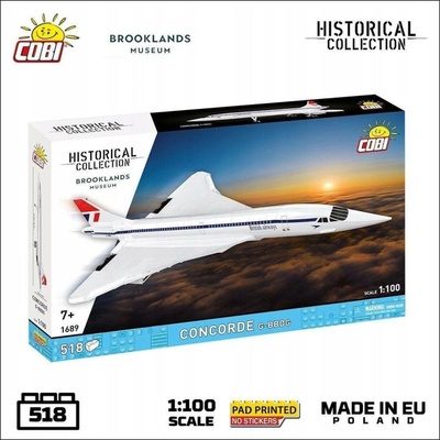 COBI 1689 Historical Collection Nadzvukové dopravní letadlo CONCORDE G-BBDG 1:100 – Hledejceny.cz