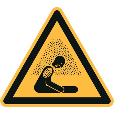 Značka Nebezpečentvo udusenia sa, ISO 7010, samolepka, , 200 mm, 10 ks