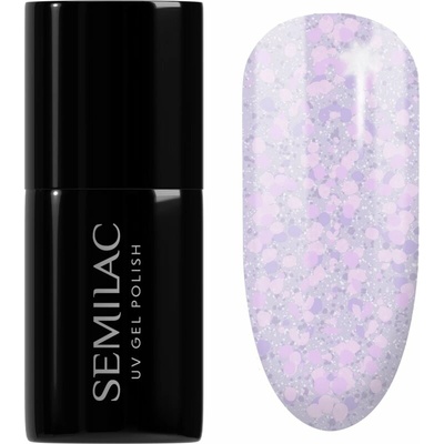 Semilac UV Hybrid Crushed_ICE gélový lak na nechty s použitím UV/LED lampy odtieň 492 Icy Lavender Bliss 7 ml